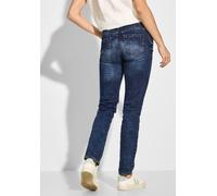 Comfort-fit-Jeans CECIL, Damen, Gr. 29, Länge 28, blau (mid blau wash), Web, 84% Baumwolle, 14% Polyester, 2% Elasthan, unifarben, normal, Jeans, Middle Waist (14200836-29) mid blau wash