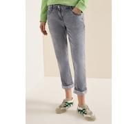 Comfort-fit-Jeans CECIL, Damen, Gr. 33, Länge 28, grau (light grau wash), Jeans, 77% Baumwolle, 20% Polyester, 3% Elasthan, unifarben, knöchelfrei, Jeans, Middle Waist (31892554-33) light grau wash