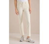 Comfort-fit-Jeans CECIL, Damen, Gr. 33, Länge 30, beige (pearl beige), Jeans, 78% Baumwolle, 21% Polyester, 1% Elasthan, unifarben, lang, Jeans, High Waist (55264937-33) pearl beige