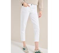 Comfort-fit-Jeans CECIL, Damen, Gr. 34, Länge 26, weiß, Jeans, 78% Baumwolle, 21% Elastomultiester, 1% Elasthan, unifarben, kniebedeckend, Jeans, Middle Waist (17877601-34) weiß