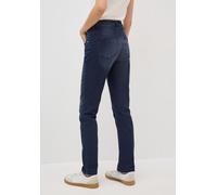 Comfort-fit-Jeans CECIL, Damen, Gr. 34, Länge 34, schwarz (blau schwarz random wash), Jeans, 75% Baumwolle, 23% Polyester, 2% Elasthan, unifarben, lang, Jeans, Middle Waist (34940952-34) blau schwarz