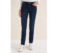 Comfort-fit-Jeans CECIL, Damen, Gr. 36, Länge 32, dunkelblau schwarz washed, Jeans, 67% Baumwolle, 31% Polyester, 2% Elasthan, unifarben, lang, Jeans, Middle Waist (88101833-36) dunkelblau schwarz was