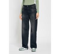 Comfort-fit-Jeans GANG "GANG Jeans Straight Fit 94JUL", Damen, Gr. 30, schwarz denim, 91% Baumwolle, 2% Elasthan, 7% Polyester, Jeans (33122628-30) schwarz denim