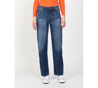 Comfort-fit-Jeans GANG "GANG Jeans Straight Fit 94JUL", Damen, Gr. 32, blau (denim blau), Denim/Jeans, 90% Baumwolle, 2% Elasthan, 8% Polyester, Jeans (78100440-32) denim blau