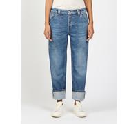 Comfort-fit-Jeans GANG "GANG Jeans Straight Fit 94THELMA WORKER", Damen, Gr. 28, blau, Denim/Jeans, 90% Baumwolle, 2% Elasthan, 8% Polyester, Jeans (99741941-28) blau