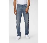 Comfort-fit-Jeans H.I.S "ANTIN", Herren, Gr. 38, Länge 34, blau, Denim/Jeans, Obermaterial: 78% Baumwolle, 20% Polyester, 2% Elasthan, leichte Abriebeffekte, bequem lang, Jeans, bequeme Passform, gera