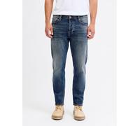 Comfort-fit-Jeans JACK & JONES "JJIMIKE JJCOOPER ST 335 BF", Herren, Gr. 30, Länge 30, blau denim pack:mid blau, Denim/Jeans, Obermaterial: 99% Baumwolle, 1% Elasthan, Abriebeffekte, comfort fit, Jean
