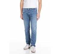 Comfort-fit-Jeans REPLAY "Rocco", Herren, Gr. 36, Länge 32, medium blau 194, Denim/Jeans, Obermaterial: 98% Baumwolle, 2% Elasthan, comfort fit, Jeans, mit geradem Bein (56809236-36) medium blau 194
