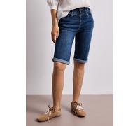 Comfort-fit-Jeans STREET ONE, Damen, Gr. 24, dunkelblau authentic wash, Jeans, 79% Baumwolle, 15% Polyester, 4% Elastomultiester, 2% Elasthan, unifarben, kurz, Jeans, in Bermuda-Länge, Topseller (6976