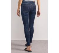 Comfort-fit-Jeans STREET ONE, Damen, Gr. 26, Länge 32, blau (dunkelblau clean washed), Jeans, 72% Baumwolle, 25% Polyester, 3% Elasthan, unifarben, lang, Jeans, Middle Waist (18424026-26) dunkelblau c