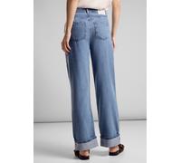 Comfort-fit-Jeans STREET ONE, Damen, Gr. 27, Länge 30, blau (light blau washed), Jeans, 64% Baumwolle, 36% Lyocell, unifarben, lang, Jeans, High Waist (83861723-27) light blau washed