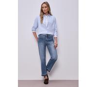 Street One Jeans Straight Leg mit Saumdetail Blau Größe 32/28