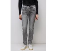 Comfort-fit-Jeans STREET ONE, Damen, Gr. 32, Länge 30, mid grau washed, Jeans, 72% Baumwolle, 27% Polyester, 1% Elasthan, unifarben, lang, Jeans, 5-Pocket-Style (59771232-32) mid grau washed