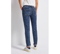 Regular-fit-Jeans STREET ONE "Style Jane", Damen, Gr. 33, Länge 30, blau (mid blau random washed), Denim/Jeans, Obermaterial: 82% Baumwolle, 15% Polyester, 3% Elasthan, unifarben, casual, regular fit