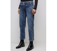 Comfort-fit-Jeans STREET ONE, Damen, Gr. 36, Länge 28, medium blau wash, Jeans, 77% Baumwolle, 20% Polyester, 3% Elasthan, unifarben, knöchelfrei, Jeans, 5-Pocket-Style (50967912-36) medium blau wash