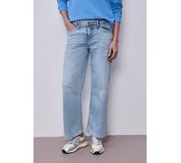 Comfort-fit-Jeans STREET ONE, Damen, Gr. 36, Länge 28, bleached washed, Jeans, 85% Baumwolle, 9% Polyester, 4% Elastomultiester, 2% Elasthan, unifarben, knöchelfrei, Jeans, Middle Waist (68693623-36) 