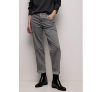 Comfort-fit-Jeans STREET ONE, Damen, Gr. 36, Länge 28, grau (grau snake washed), Jeans, 81% Baumwolle, 17% Polyester, 2% Elasthan, knöchelfrei, Jeans, aus Baumwolle mit Stretchanteil (88177727-36) gra