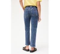 Comfort-fit-Jeans STREET ONE STUDIO, Damen, Gr. 25, Länge 28, mid blau authentic wash, Jeans, 76% Baumwolle, 18% Lyocell, 4% Elastomultiester, 2% Elasthan, unifarben, knöchelfrei, Jeans, mit Elastikbu