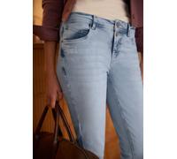 Comfort-fit-Jeans STREET ONE STUDIO, Damen, Gr. 36, Länge 28, bleached wash, Jeans, 89% Baumwolle, 8% Polyester, 3% Elasthan, unifarben, knöchelfrei, Jeans, Middle Waist (76458755-36) bleached wash