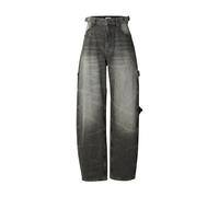 Comfort-fit-Jeans URBAN CLASSICS "Urban Classics Ladies Balloon Fit Jeans", Damen, Gr. 33, Normalgrößen, grau (schwarzwashed), 100% Baumwolle, unifarben, Jeans (65459413-33) schwarzwashed
