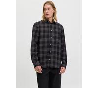 Comfort Fit Karohemd S Schwarz