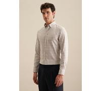 Comfort Flanellhemd Karo Braun 54 (01.345192-0023-54)