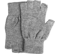 Comfort Socks Fingerlose Handschuhe aus Merinowolle und Opossum-Faser, super weich und warm - direkt aus Neuseeland, grau, S