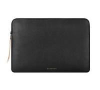Comfyable Schlanke schützende Laptop Hülle 15 Zoll kompatibel mit MacBook Air 15 Zoll M4 2025 A3241 M3 2024 A3114 M2 2023 A2941, PU-Ledertasche wasserdichte Abdeckung Computer Hülle für Mac, Schwarz
