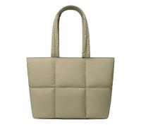 Comfyable Work Tote Bag for Women, Puffer Denim Purse with Laptop Compartment, Large Jean Shoulder Bag for Travel, School, 15 16 Inch, Green