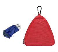 ComfyHarbor Faltbare Schuhtasche aus 200D Nylon mit Kordelzug und D-Ring, Wasserdichter Reise Organizer für Sport Schuhe wie Fußball und Basketball, Kompakte Aufbewahrungstasche Blau(Red)