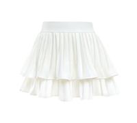 Comfyouth Mädchen Tennisrock mit Hose Zweilagiger Faltenrock mit 2 Tasche Hohe Taille Sportrock Hosenrock Kinder Lässig Sommerrock Schuluniform Minirock 5-13 Jahre für Golf Sport Cheerleading