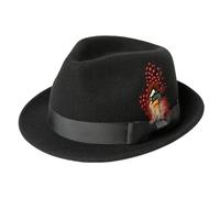 Comhats Filzhut Fedora für Herren und Damen Winter Wolle Trilby Hat mit Krempe Männer Panama Hut, Trilby Filz Hut Schwarz 60-62.
