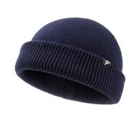 Comhats XL/XXL Fisherman Beanie Trawler Beanie Herren Damen Wintermuetze Strickmuetze Winter Marineblau XL/XXL