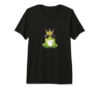 Comic-Frosch mit Krone Premium T-Shirt