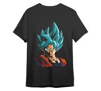Comic Studio | Dragon Ball Super T-Shirt | Offizielles Artikel | Goku Super| Sayan Gott Super | Schwarz | L