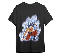 Comic Studio | Dragon Ball Super T-Shirt | Offizielles Artikel | Goku Ultrainstinkt | Schwarz | XL