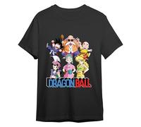 Comic Studio | Dragon Ball T-Shirt | Offizielles Artikel | Goku | Krillin | Bulma| Chichi | Kamesennin| Schwarz | XXL