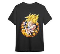 Comic Studio | Goku Sayan Super Dragon Ball Super T-Shirt | Offizielles Artikel | Unisex | Schwarz | XL