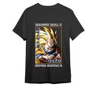 Comic Studio | Goku Super Sayan 3 Dragon Ball Z T-Shirt | Offizielles Artikel | Unisex | Schwarz | L