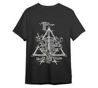 Comic Studio | Harry Potter T-Shirt | Offizielles Artikel | Las Reliquias de la Muerte | Schwarz | L