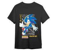 Comic Studio | Sonic | T-Shirt | Offizielles Lizenzprodukt | Unisex | Schwarz | L, Schwarz, L
