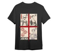 Comic Studio Unisex One Piece Camiseta | Monkey D. Luffy, Zoro, Sanji| | L T-Shirt, Schwarz, L
