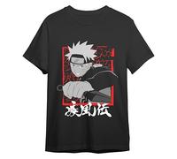 Comic Studio Unisex Shippuden Offizielles Artikel |Naruto Uzumaki V4 Schwarz | M T-Shirt, M