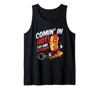 Comin' In Hot (probieren Sie es mit Ketchup) - Hot Dog Glizzy Meme Hotdogs Tank Top