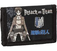Attack on Titan Brieftasche mit Befestigung der Gianti Comix Anime, Schwarz, Casual