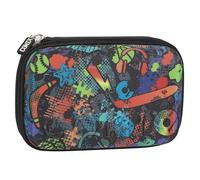 Comix Bright - Schul-Federmäppchen, Maxi-Reißverschluss für Kinder und Jugendliche, mit Schreibwarenset, Cover mit Grafiken, starr mit Tirazip, 22 x 5 x 7 cm, Mehrfarbig, Bright