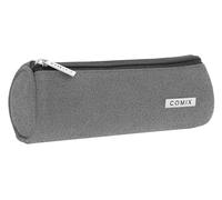 Comix - Federmäppchen für die Schule für Kinder und Jugendliche, leichte und kompakte Tombolino ideal zur Aufbewahrung von Schreibwaren, mit praktischem Reißverschluss, 22 x 80 cm, grau melange, Grau,