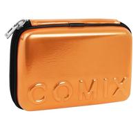 Comix Flash Federmäppchen mit Maxi-Reißverschluss, innen mit Reißverschluss und atmungsaktivem PVC-Fenster, 36 elastische Schlaufen zum Organisieren von Stiften, Bleistiften, Markern, 21 x 6,5 x 14,5