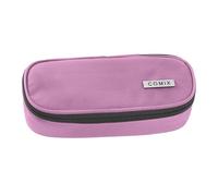 Comix - Ovales Federmäppchen für die Schule für Kinder und Jugendliche, ideal für die Aufbewahrung von Schreibwaren, mit Innenteiler mit elastischen Schlaufen und praktischem Reißverschluss, 22 x 5 H