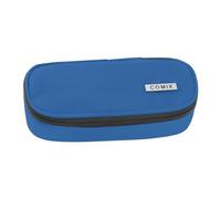 Comix - Ovales Federmäppchen für Kinder und Jugendliche, ideal für die Aufbewahrung von Schreibwaren, mit Innenteiler mit elastischen Schlaufen und praktischem Reißverschluss, 22 x 5 x 7 cm, Kobalt,